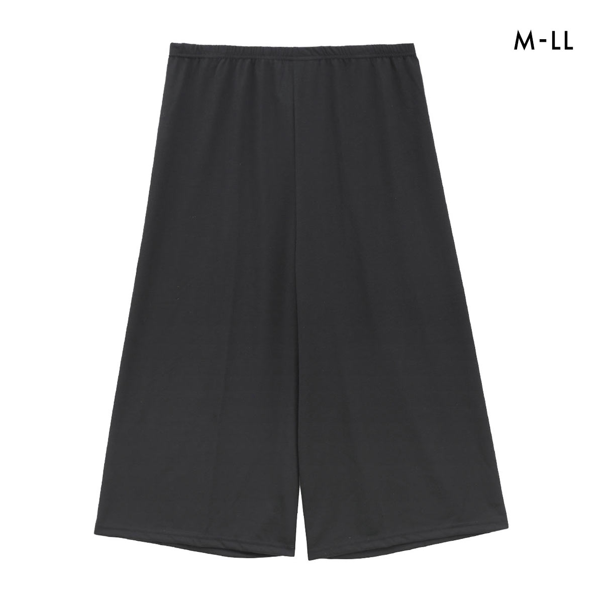 SUKENO おにわパンツ 無地 8分丈ボトム レディース ルームウェア ワンマイルウェア 助野(BK-ブラック-M-L)