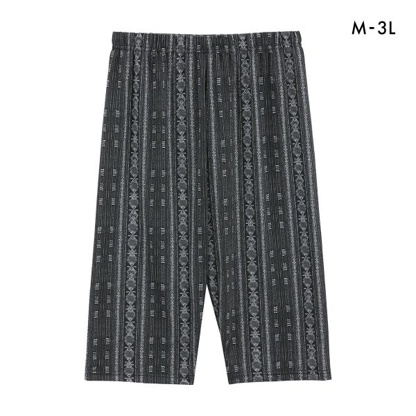 SUKENO おにわパンツ ストライプ柄 7分丈ボトム メンズ ルームウェア ワンマイルウェア 大きいサイズ 助野