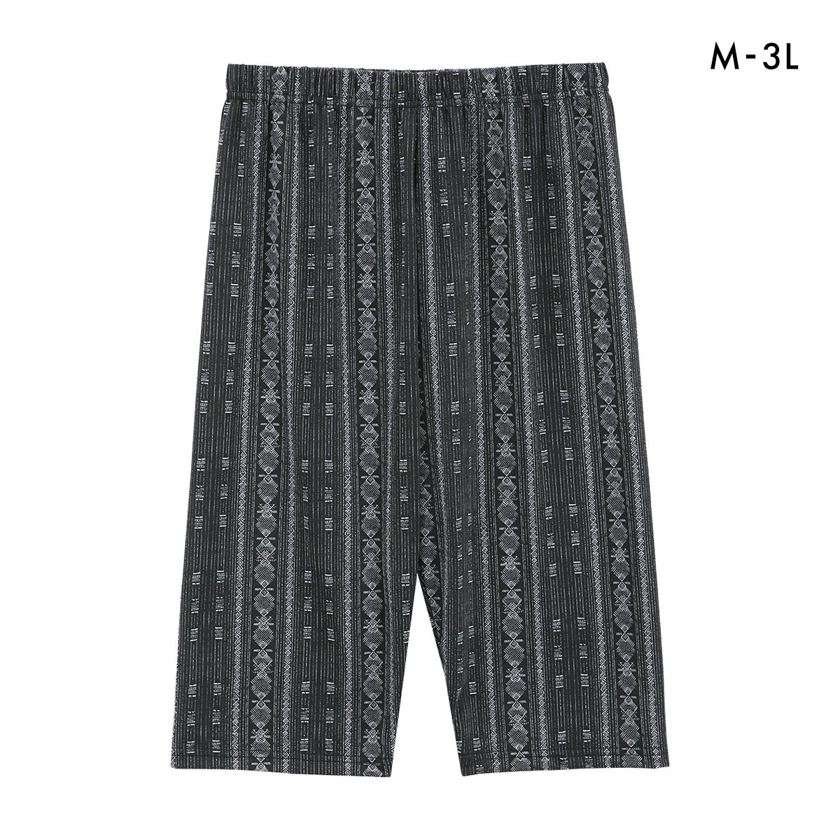 SUKENO おにわパンツ ストライプ柄 7分丈ボトム メンズ ルームウェア ワンマイルウェア 大きいサイズ 助野