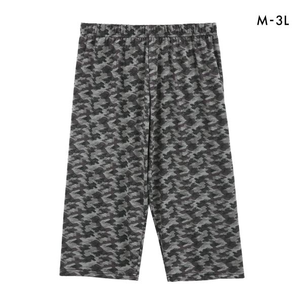 SUKENO おにわパンツ 迷彩柄 7分丈ボトム メンズ ルームウェア ワンマイルウェア 大きいサイズ 助野