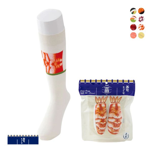 SUKENO 富山生まれの「履くお寿司」 寿司そっくす フリーサイズ ソックス 靴下 レディース メンズ 男女兼用