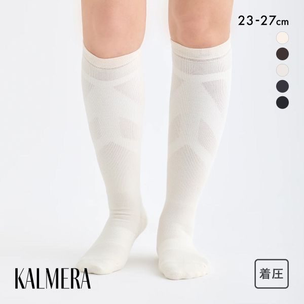 らく圧×M.SLASHコラボ KALMERA 着圧 ハイソックス ユニセックス 靴下 SUKENO 23-25cm 25-27cm