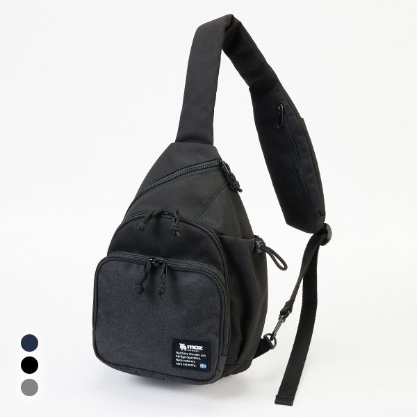 ボディバッグ 斜めがけバッグ moz モズ 10ポケット肩ひも長め軽量ボディバッグ モバイル収納 リフレクター付 nissen ニッセン