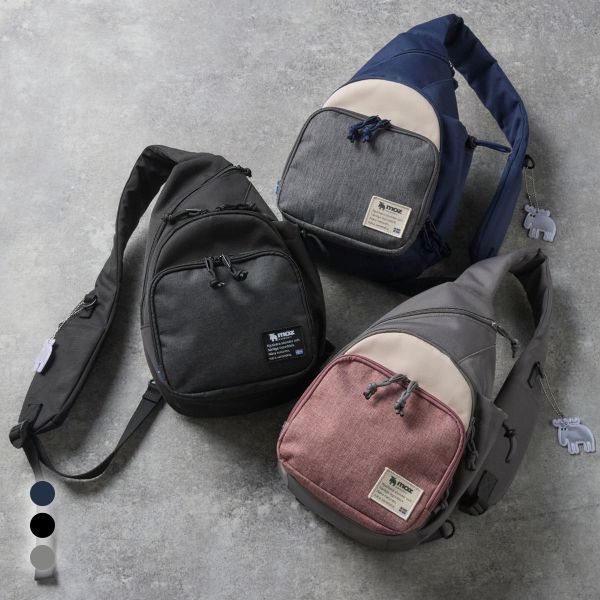 ボディバッグ 斜めがけバッグ moz モズ 10ポケット肩ひも長め軽量ボディバッグ モバイル収納 リフレクター付 nissen ニッセン