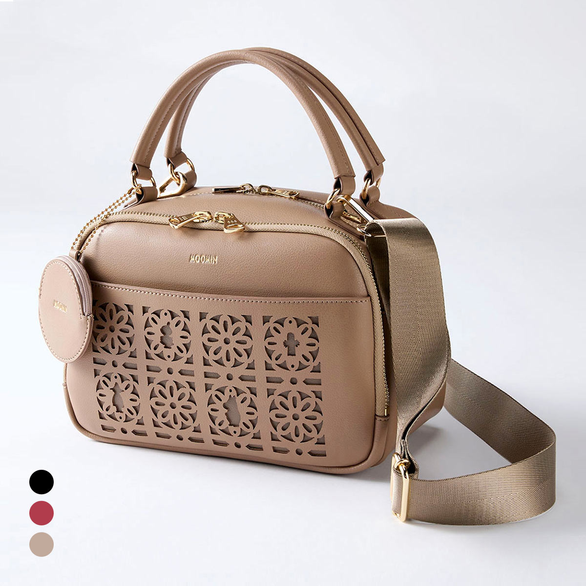 ニッセン MOOMIN ムーミン お財布機能付 2WAYショルダーバッグ nissen(GG-グレージュ-Free)