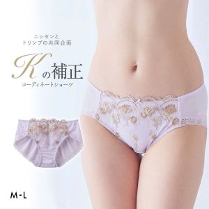【ニッセンとトリンプ共同企画】Kの補正 ペア やや深ばき丈コーディネートショーツ ML