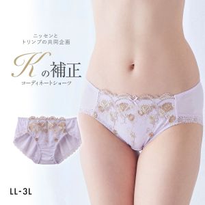 【ニッセンとトリンプ共同企画】Kの補正 ペア やや深ばき丈コーディネートショーツ LL 3L 大きいサイズ