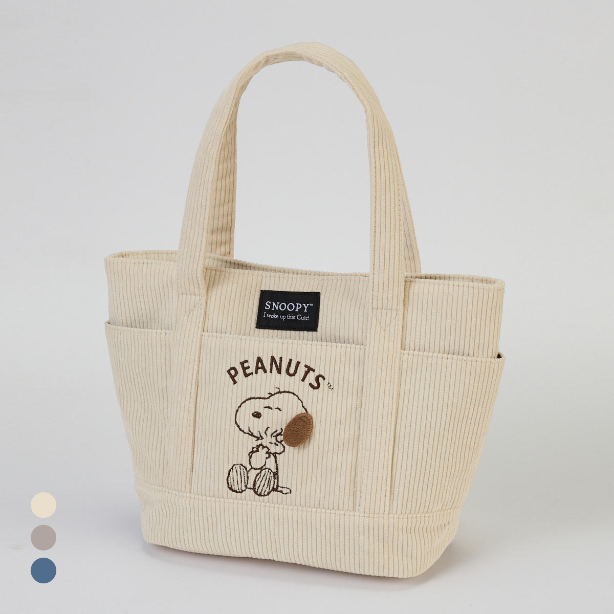 スヌーピーページ ニッセン スヌーピー 10ポケット刺しゅう ベーシックトート