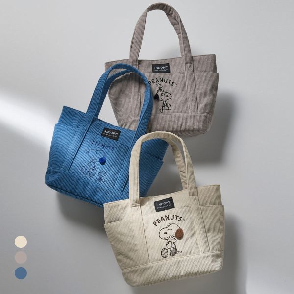 ニッセン スヌーピー 10ポケット刺しゅう ベーシックトートバッグ