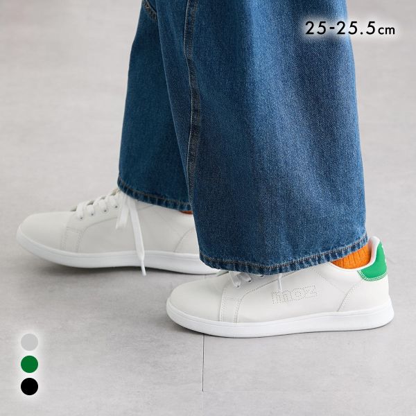 moz モズ ゆったり幅広 軽量レースアップコートスニーカー ワイズ4E 25-25cm nissen ニッセン