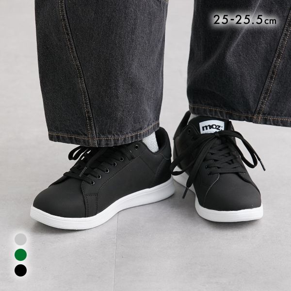 moz モズ ゆったり幅広 軽量レースアップコートスニーカー ワイズ4E 25-25cm nissen ニッセン