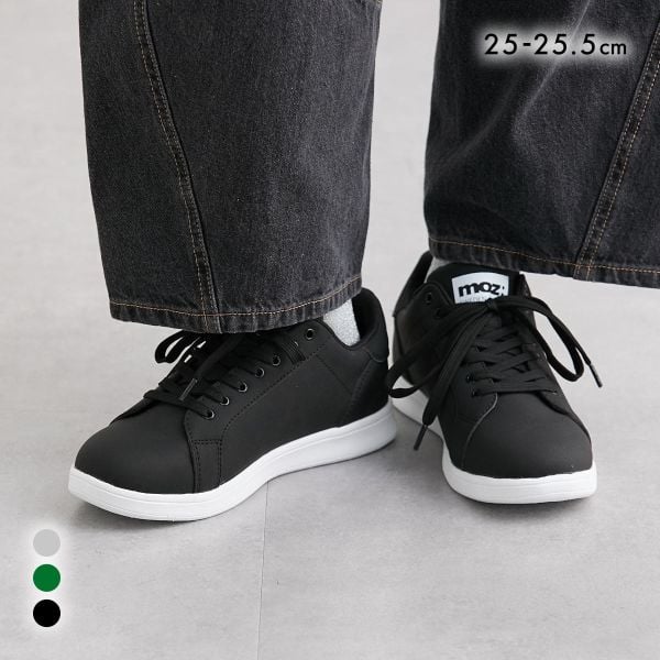 moz モズ ゆったり幅広 軽量レースアップコートスニーカー ワイズ4E 25-25cm nissen ニッセン
