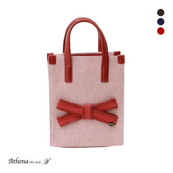 アシーナニューヨーク マディソン スモール トートバッグ リボン Athena New York