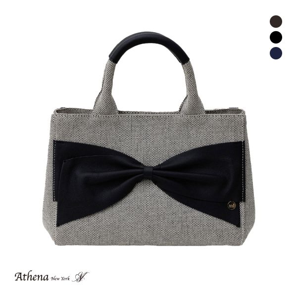 アシーナニューヨーク キンバリー スクエア トート バッグ リボン Athena New York