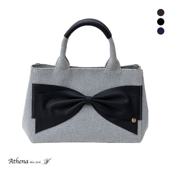 アシーナニューヨーク キンバリー スクエア トート バッグ リボン Athena New York