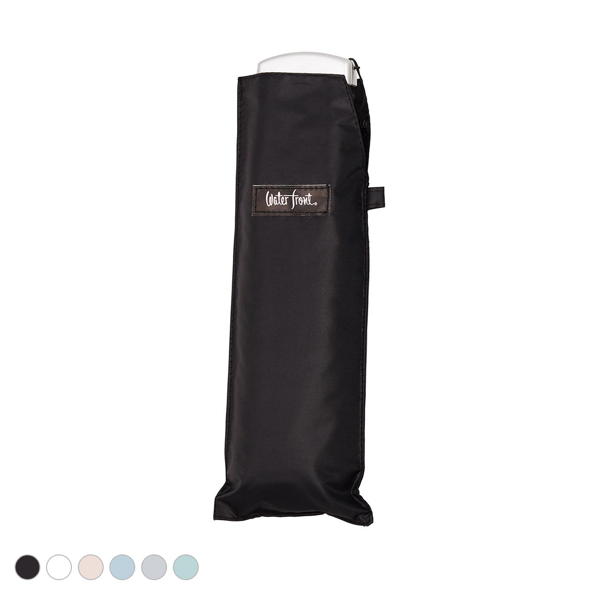 ウォーターフロント ポケフラットサンシェイド 折りたたみ傘 折50cm 日傘 兼用 雨傘 晴雨両用 Waterfront(BK-ブラック-1本)