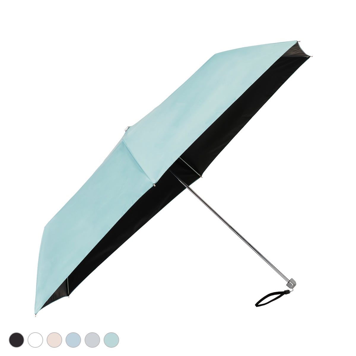 ウォーターフロント ポケフラットサンシェイド 折りたたみ傘 折50cm 日傘 兼用 雨傘 晴雨両用 Waterfront(MI-ミント-1本)