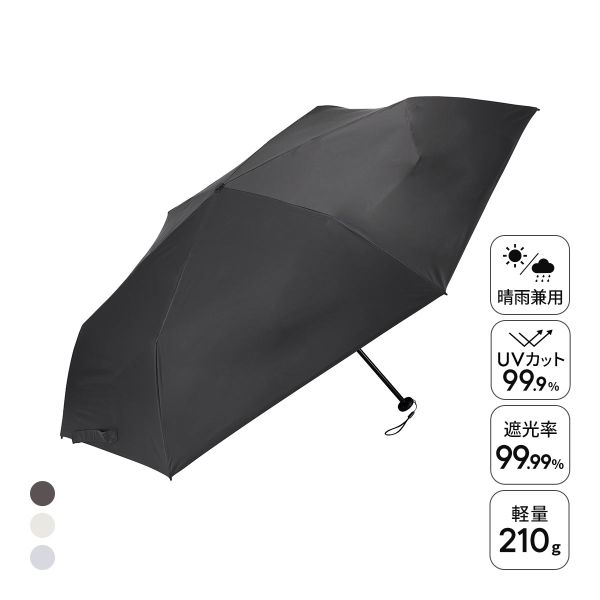 ウォーターフロント クイックシャットライト UVブロック 折りたたみ傘 55cm  日傘 兼用 雨傘 晴雨両用 Waterfront