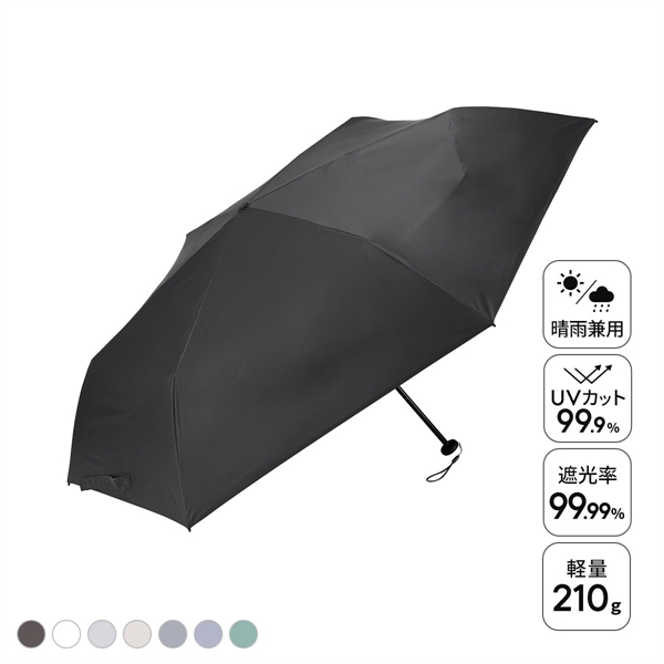 ウォーターフロント クイックシャットライト UVブロック 折りたたみ傘 55cm  日傘 兼用 雨傘 晴雨両用 Waterfront