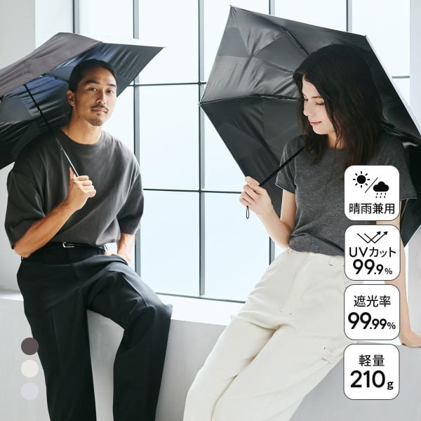 ウォーターフロント クイックシャットライト UVブロック 折りたたみ傘 55cm  日傘 兼用 雨傘 晴雨両用 Waterfront