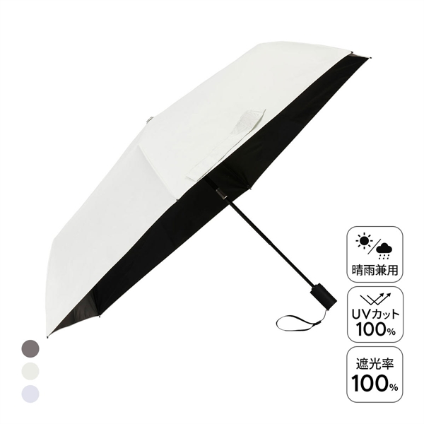 ウォーターフロント クイックシャット 自動開閉 折りたたみ傘 55cm UV対策 日傘 兼用 雨傘 晴雨両用 Waterfront