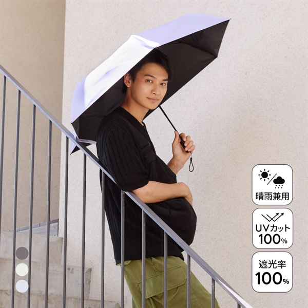 ウォーターフロント クイックシャット 自動開閉 折りたたみ傘 55cm UV対策 日傘 兼用 雨傘 晴雨両用 Waterfront