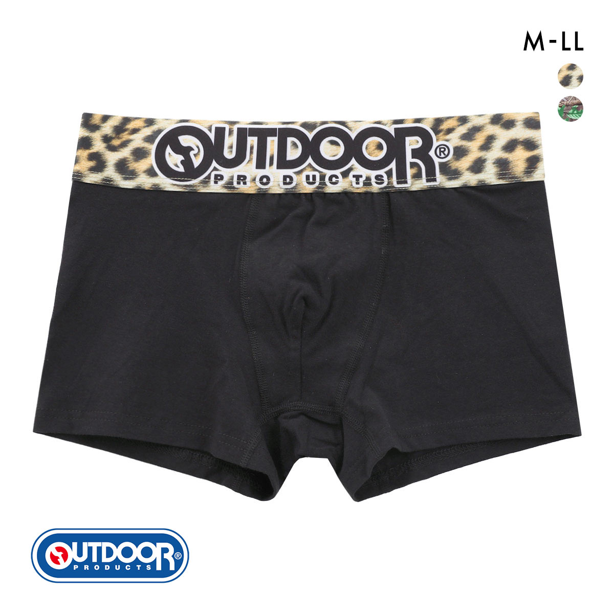 アウトドア プロダクツ ボクサーパンツ メンズ OUTDOOR PRODUCTS 前とじ 太ゴム M L LL 大きいサイズ(BK1-ブラック1-M)