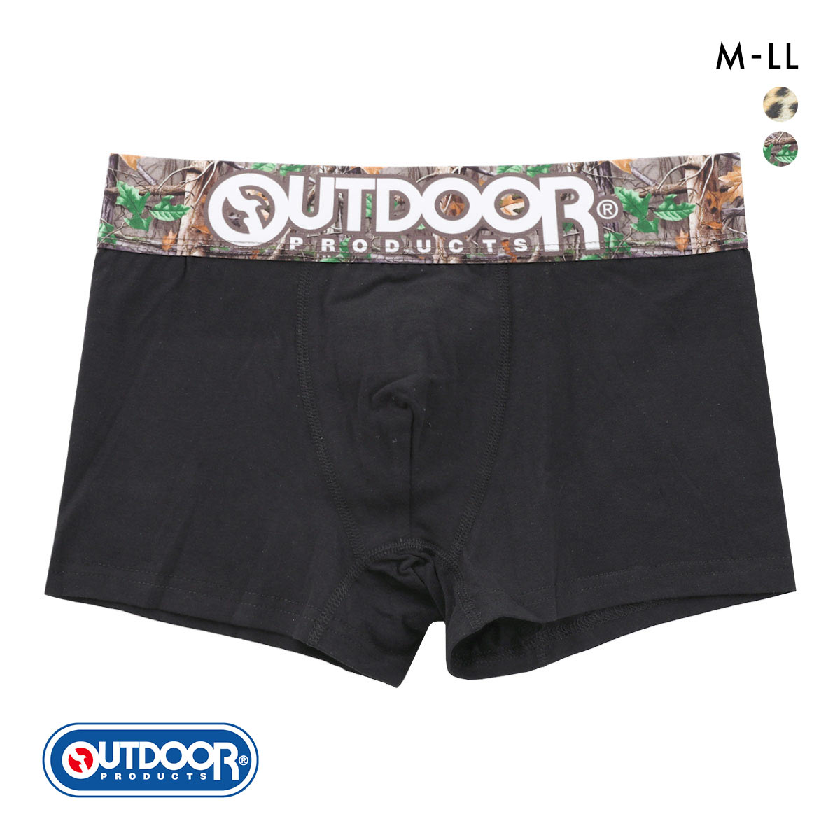 アウトドア プロダクツ ボクサーパンツ メンズ OUTDOOR PRODUCTS 前とじ 太ゴム M L LL 大きいサイズ(BK2-ブラック2-M)