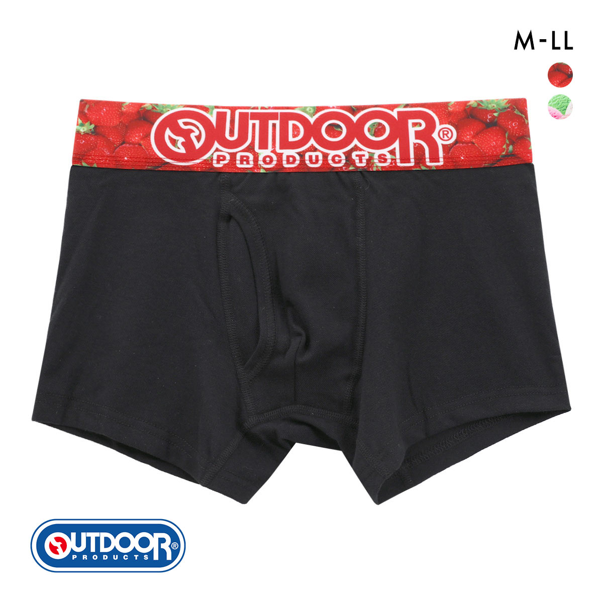 アウトドア プロダクツ ボクサーパンツ メンズ OUTDOOR PRODUCTS 前あき POP 太ゴム M L LL 大きいサイズ(SB-ストロベリー-M)