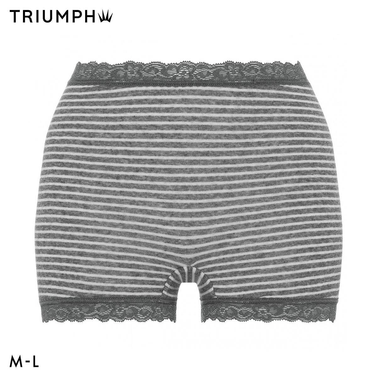 トリンプ SO NATURAL TR7120 ショーツ ボーイレングス 1分丈 深め 綿混 ボーダー ML M014 単品 Triumph