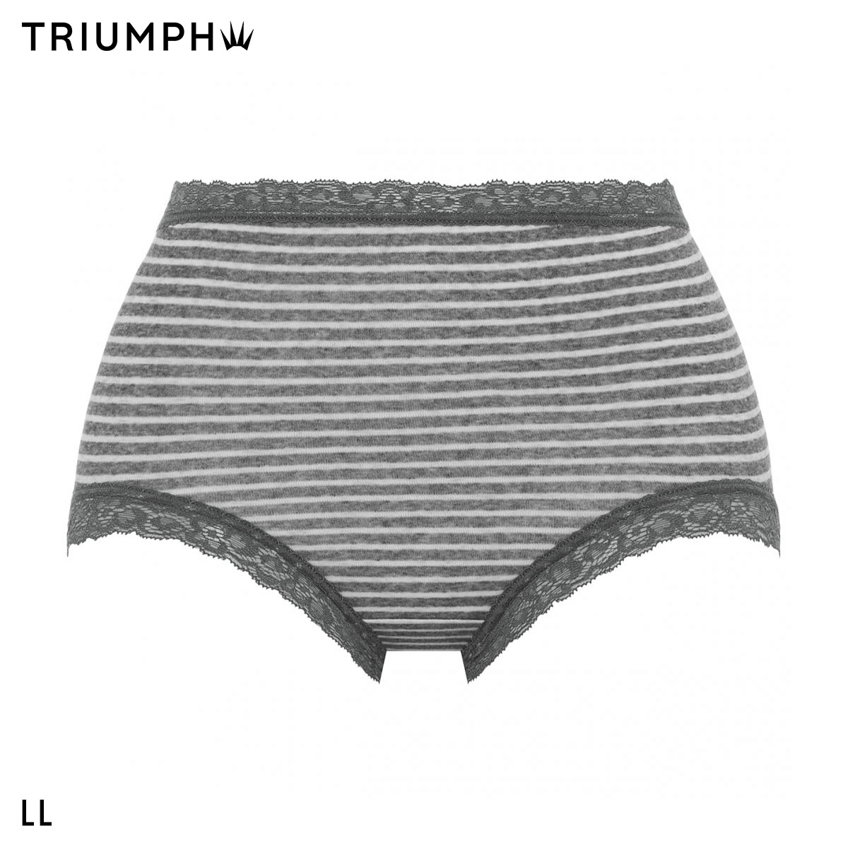 トリンプ SO NATURAL TR7120 ショーツ はきこみ深め 綿混 ボーダー LL M014 単品 大きいサイズ Triumph(BOR-ボーダー-LL)