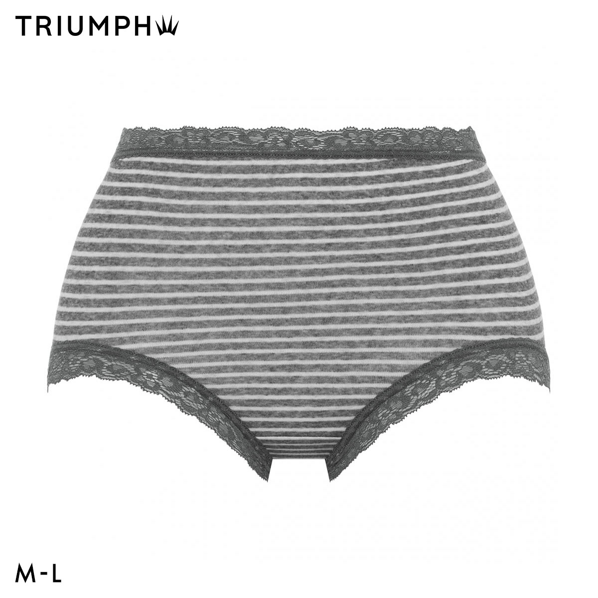 トリンプ SO NATURAL TR7120 ショーツ はきこみ深め 綿混 ボーダー ML M014 単品 Triumph(BOR-ボーダー-M)