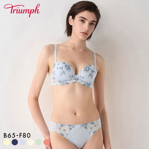 トリンプ 美胸ソフトブラ クラッシーペタルズ ブラセット ブラジャー ショーツ セット Trimph