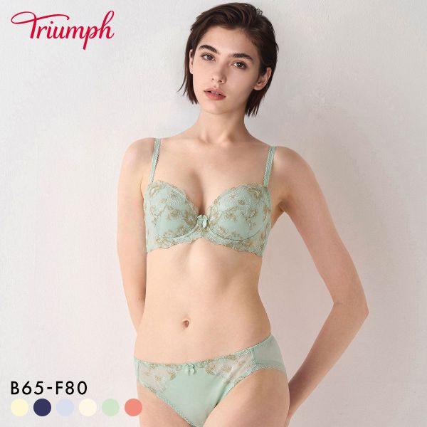 トリンプ 美胸ソフトブラ クラッシーペタルズ ブラセット ブラジャー ショーツ セット Trimph