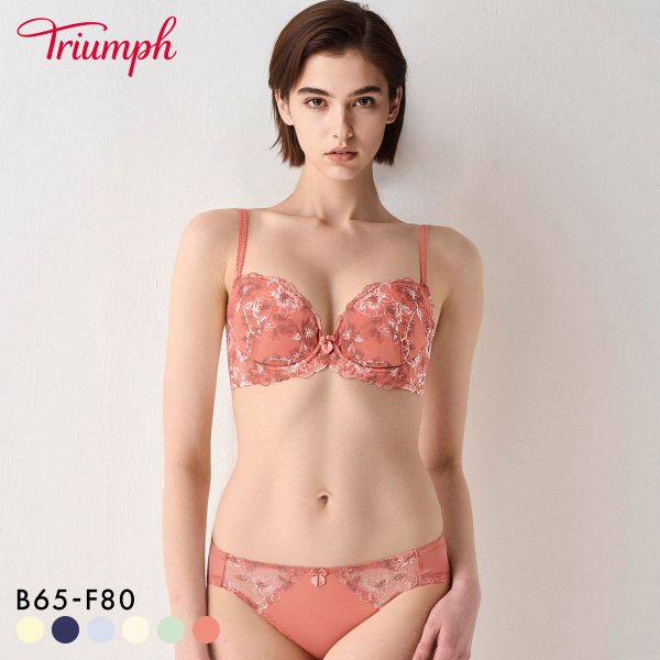 トリンプ 美胸ソフトブラ クラッシーペタルズ ブラセット ブラジャー ショーツ セット Trimph