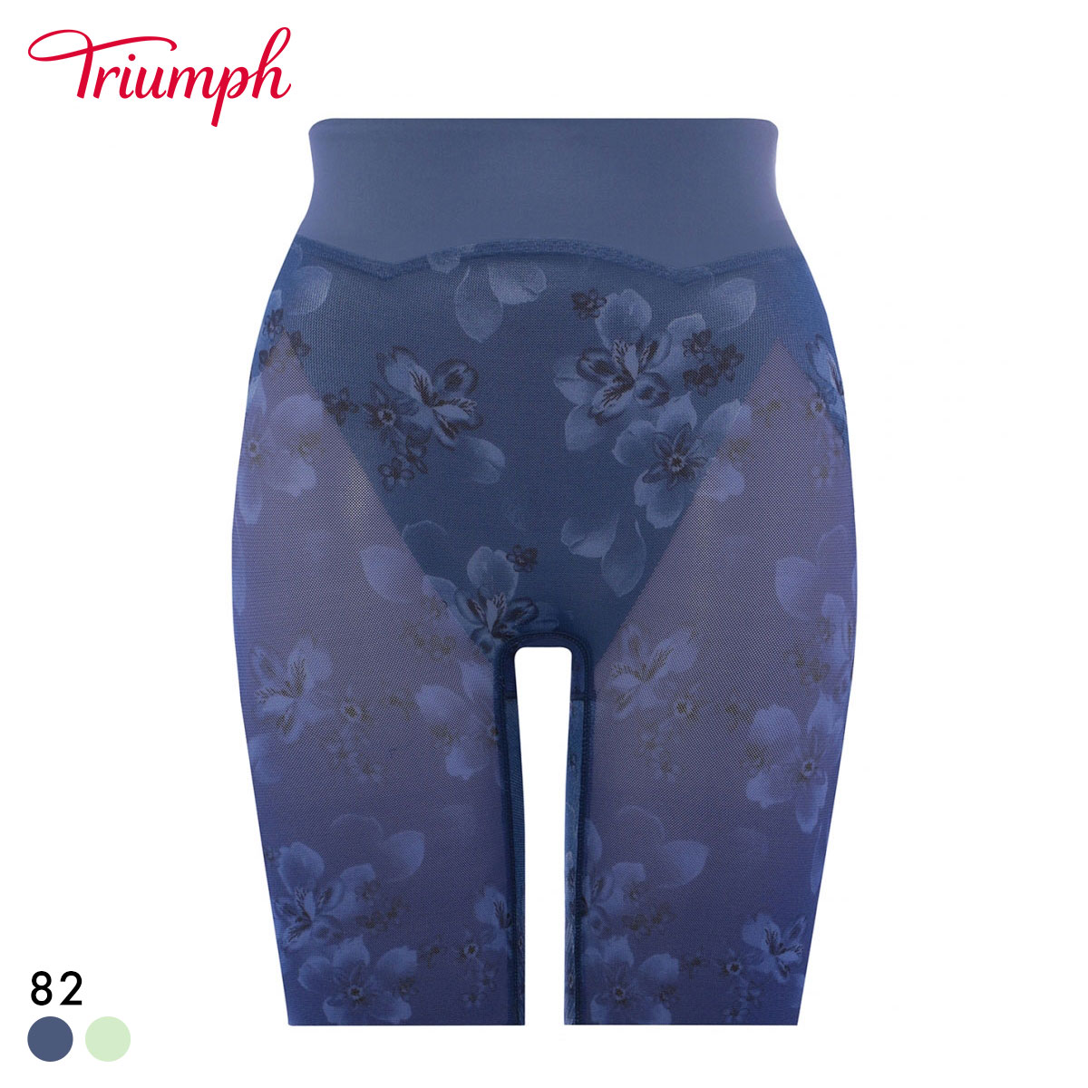 トリンプ ヒップシェイパー TR569 ロングガードル プリント 82 補正下着 Triumph(BU-ブルー-82)