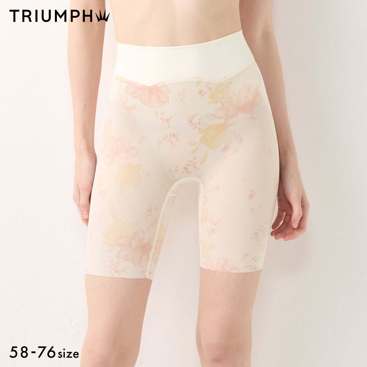 トリンプ ヒップシェイパー TR569 ロングガードル プリント 58-76 補正下着 Triumph(LPE-薄ピーチ-58)