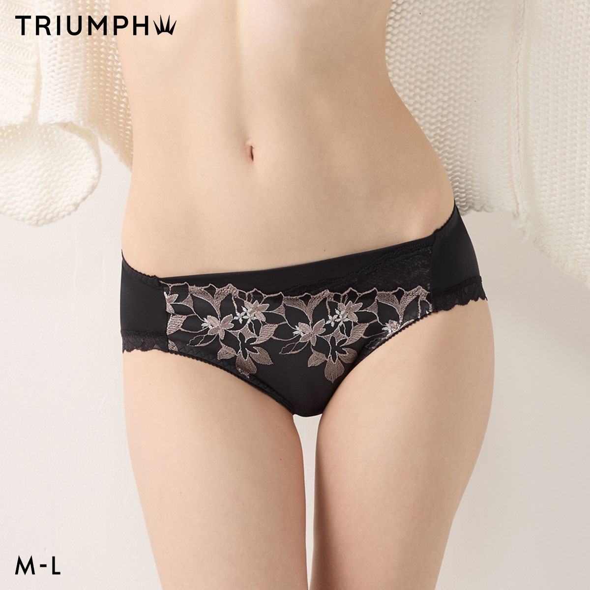 トリンプ 小さくしたいブラ TR625 揺れずにキープ レギュラーショーツ スタンダード ML Triumph(BK-ブラック-M)