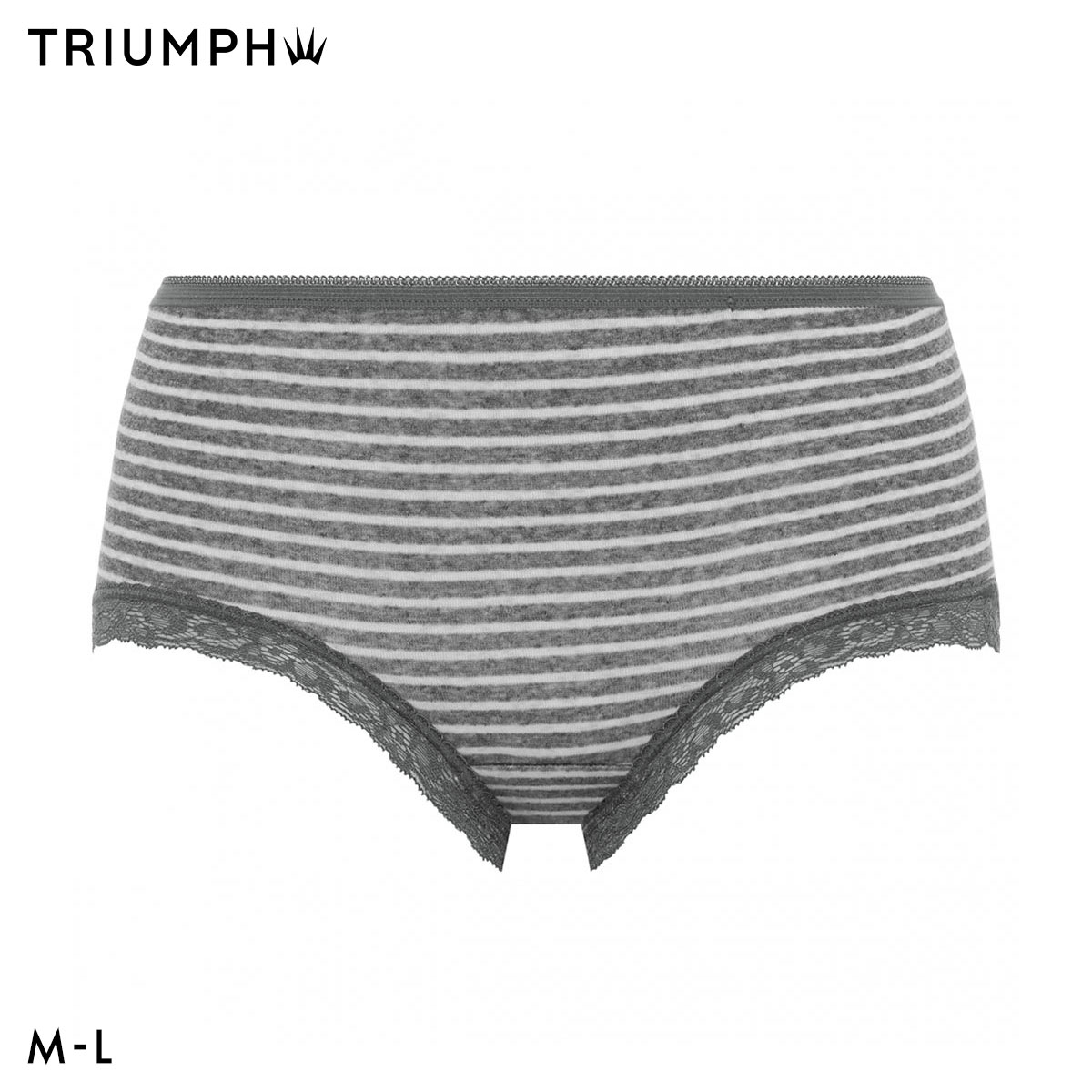 トリンプ SO NATURAL TR7120 ショーツ ボーイレングス 綿混 無地 ボーダー 深め ML 7059 M014 Triumph(BOR-ボーダー-M)