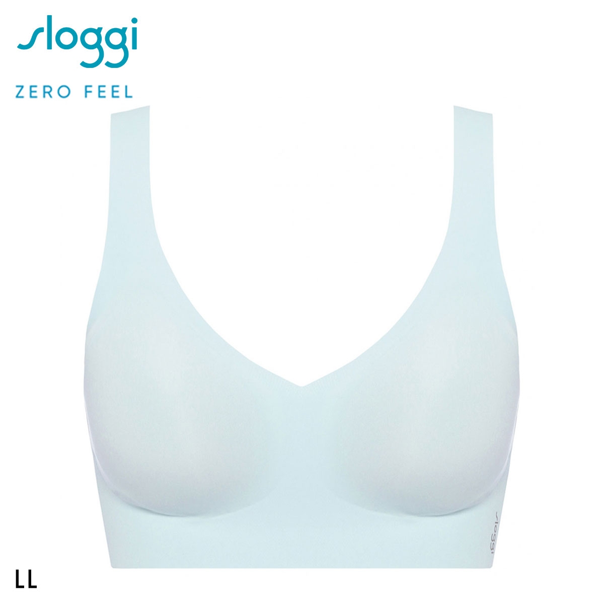 トリンプ スロギー ゼロ フィール sloggi ZERO Feel ブラレット ハーフトップ ノンワイヤー 吸水速乾 LL 大きいサイズ Triumph(LBU-薄ブルー-LL)
