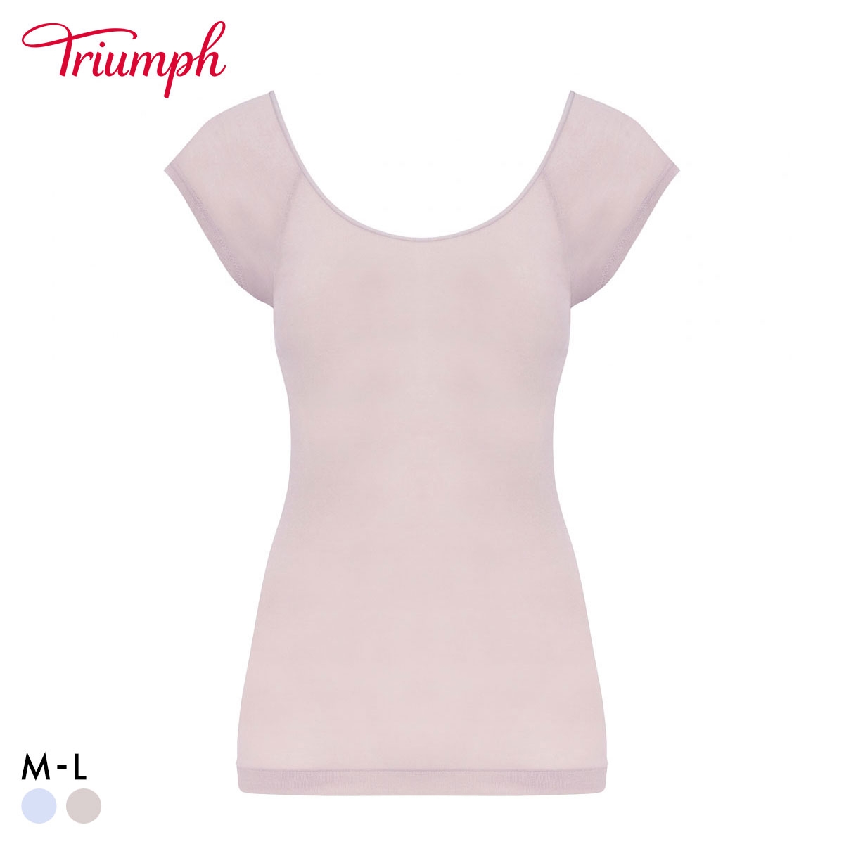 トリンプ TR5450 うす軽インナー フレンチ袖 トップス 袖あり ML Triumph(PUG-パープルグレー-M)