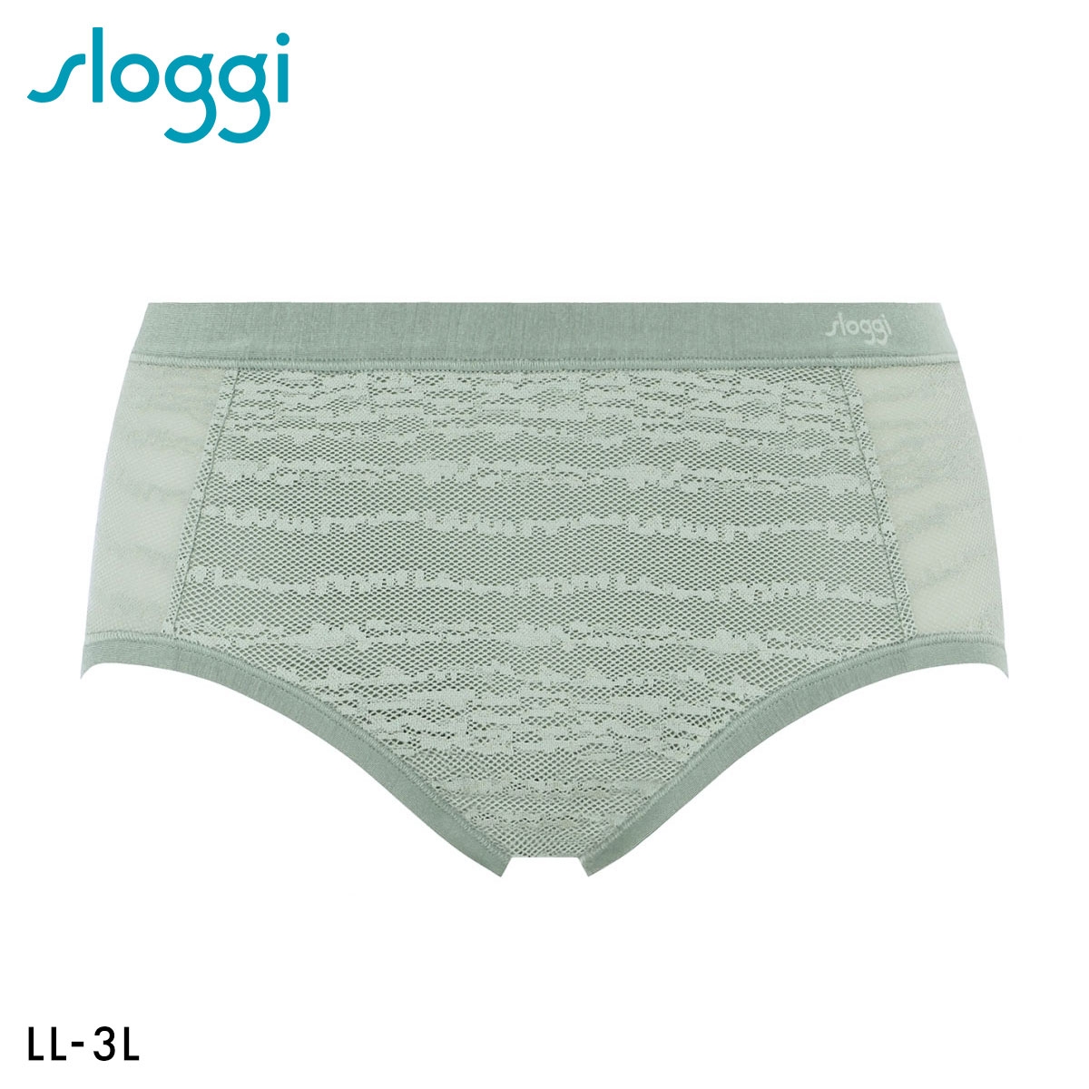 トリンプ スロギー フリーオールラウンド レース sloggi FREE AR Lace ショーツ ローライズ ヒップスター ラージ LL-3L Triumph(MS-モスグリーン-LL-3L)