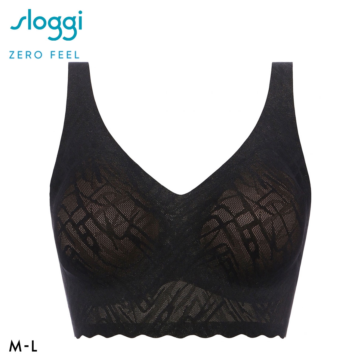 トリンプ スロギー ゼロフィール ブリス ブラレット ハーフトップ ノンワイヤー ML sloggi ZERO Feel 下着 Triumph(BK-ブラック-M)