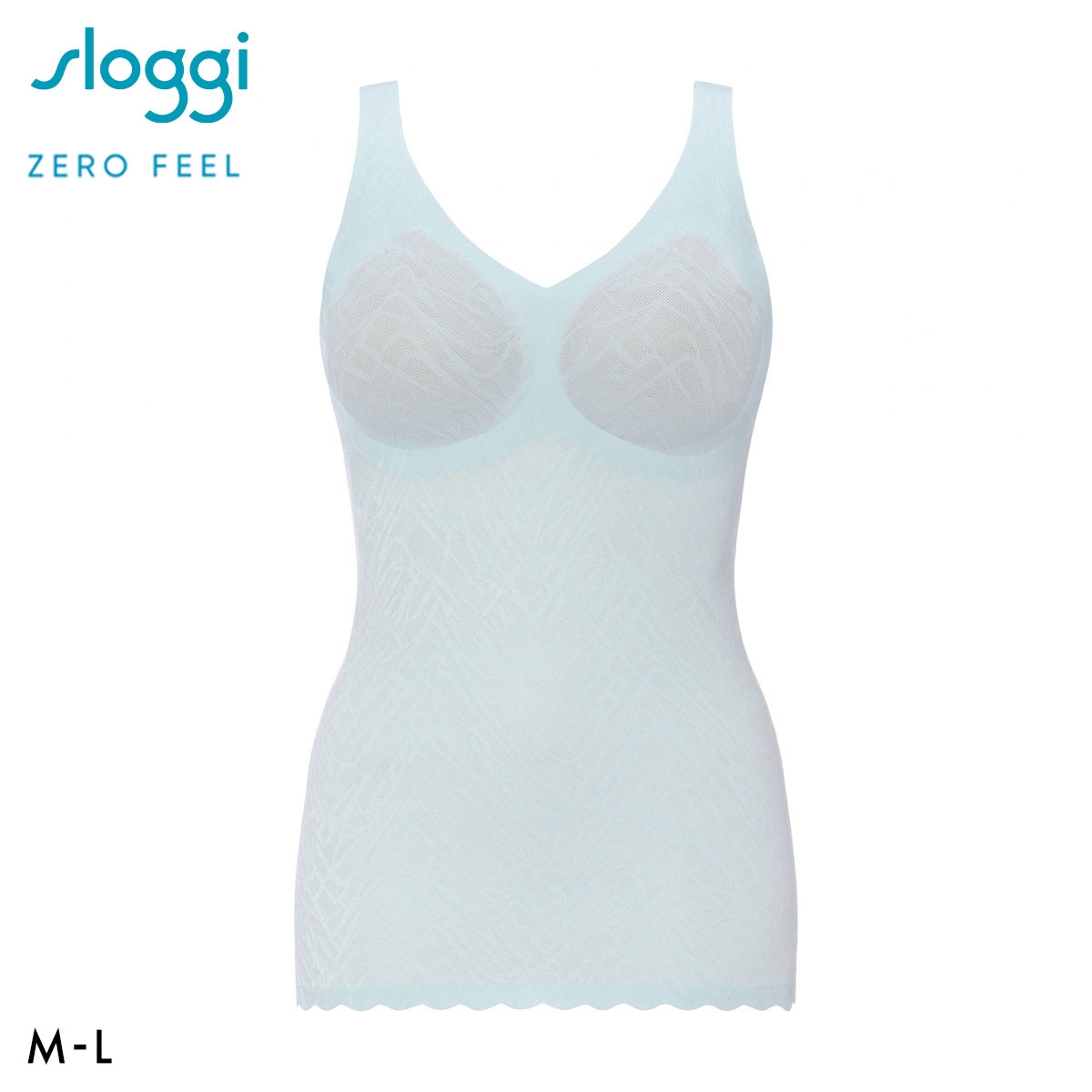 トリンプ スロギー ゼロフィール ブリス カップ付き キャミソール ML シームレス sloggi ZERO FEEL 下着 LB Triumph(LBU-薄ブルー-M)