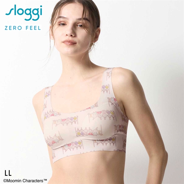 トリンプ スロギー ゼロフィール × ムーミン ブラジャー ハーフトップ ノンワイヤー シームレス LL 大きいサイズ sloggi ZERO FEEL Triumph