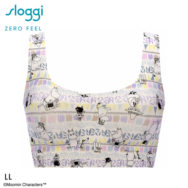 トリンプ スロギー ゼロフィール × ムーミン ブラジャー ハーフトップ ノンワイヤー シームレス LL 大きいサイズ sloggi ZERO FEEL Triumph