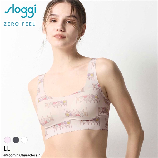 トリンプ スロギー ゼロフィール × ムーミン ブラジャー ハーフトップ ノンワイヤー シームレス LL 大きいサイズ sloggi ZERO FEEL Triumph