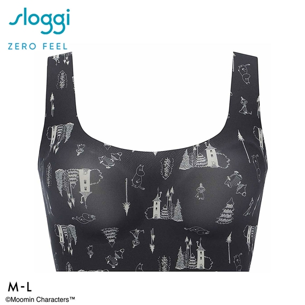 トリンプ スロギー ゼロフィール × ムーミン ブラジャー ハーフトップ ノンワイヤー シームレス ML sloggi ZERO FEEL Triumph