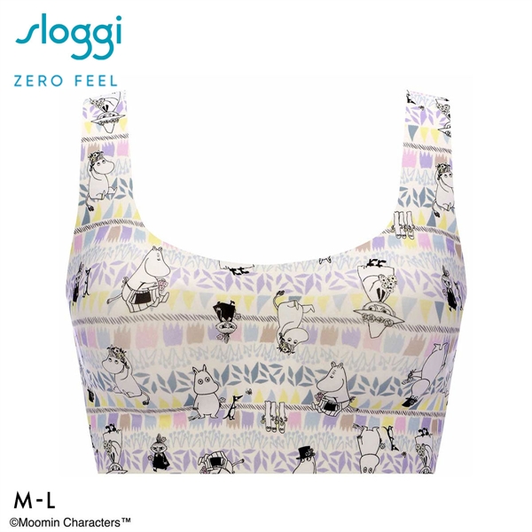 トリンプ スロギー ゼロフィール × ムーミン ブラジャー ハーフトップ ノンワイヤー シームレス ML sloggi ZERO FEEL Triumph