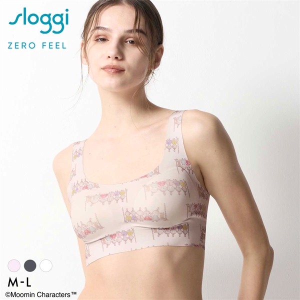 トリンプ スロギー ゼロフィール × ムーミン ブラジャー ハーフトップ ノンワイヤー シームレス ML sloggi ZERO FEEL Triumph
